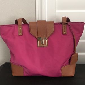 Tory Burch Pink Neoprene Handbag